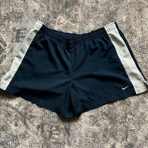 Nike Blue and White Athletic Shorts Lightweight Design Size Medium Adult